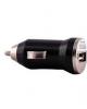 Conector mechero automóvil USB único (negro)